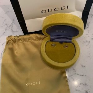 NWT Gucci 18k Gold Studs